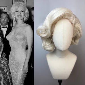 Marilyn Monroe Blonde Lace Front Wig, Marilyn Monroe Wig, Marilyn Monroe Happy Birthday Mr. President Lace Wig, Drag Queen Wig, Best Seller