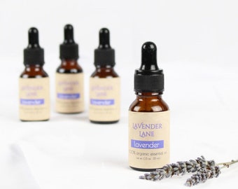 Aceite esencial de lavanda orgánica / aromaterapia