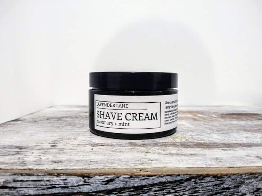 All Natural Shave Cream Rosemary & Mint Etsy
