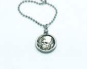 Skull-Hobo Nickel Carved Replica Coin Pendant charm