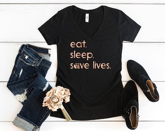 Eat & Sleep & Clinicals Womens Boyfriend Fit Tee Eat & Sleep & Clinicals Womens Boyfriend Fit Tee