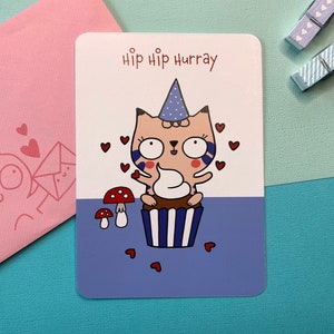Postcard „Hip Hip Hurray“