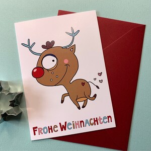 Faltkarte mit Couvert „Rentier Rudolf“