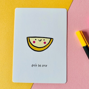 Carte postale citron