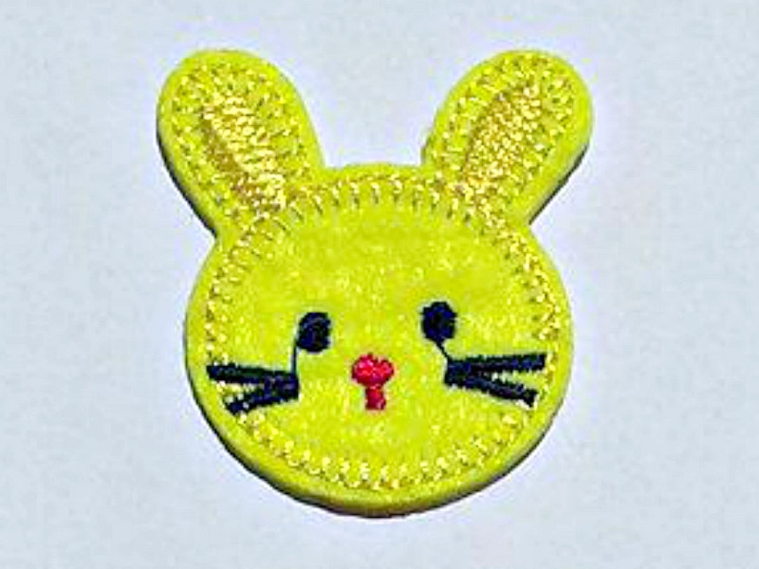 Yellow Bunny Patch Embroidered Iron on Applique Sew on Patch Rabbit ...