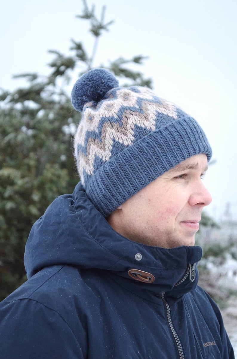 Winter hat, Snowday hat, Hand knit wool hat, Nordic design,Icel Winter hat, Snowday hat, Hand knit wool hat, Nordic design,Icel