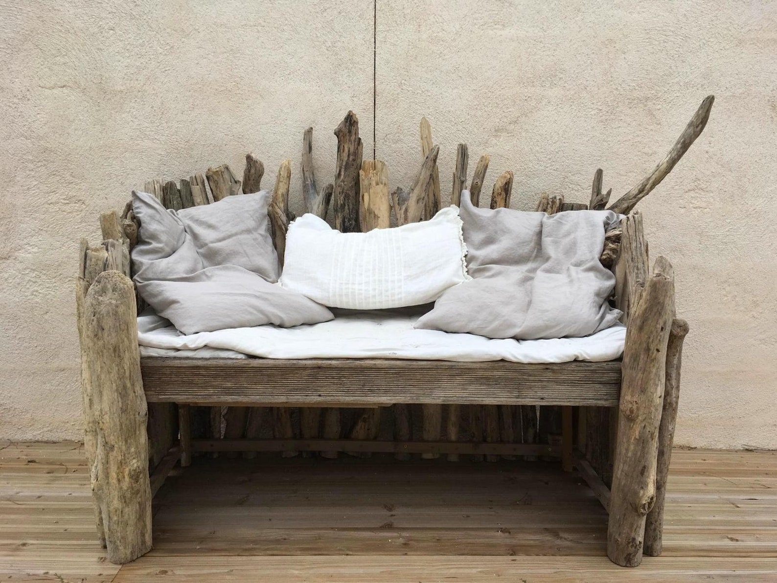 Floated Wooden Bench - Etsy