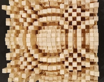 HUGE 34.5" DIY Acoustic N23 Skyline Sound Diffuser with Extra Depth for Lower Frequencies!!