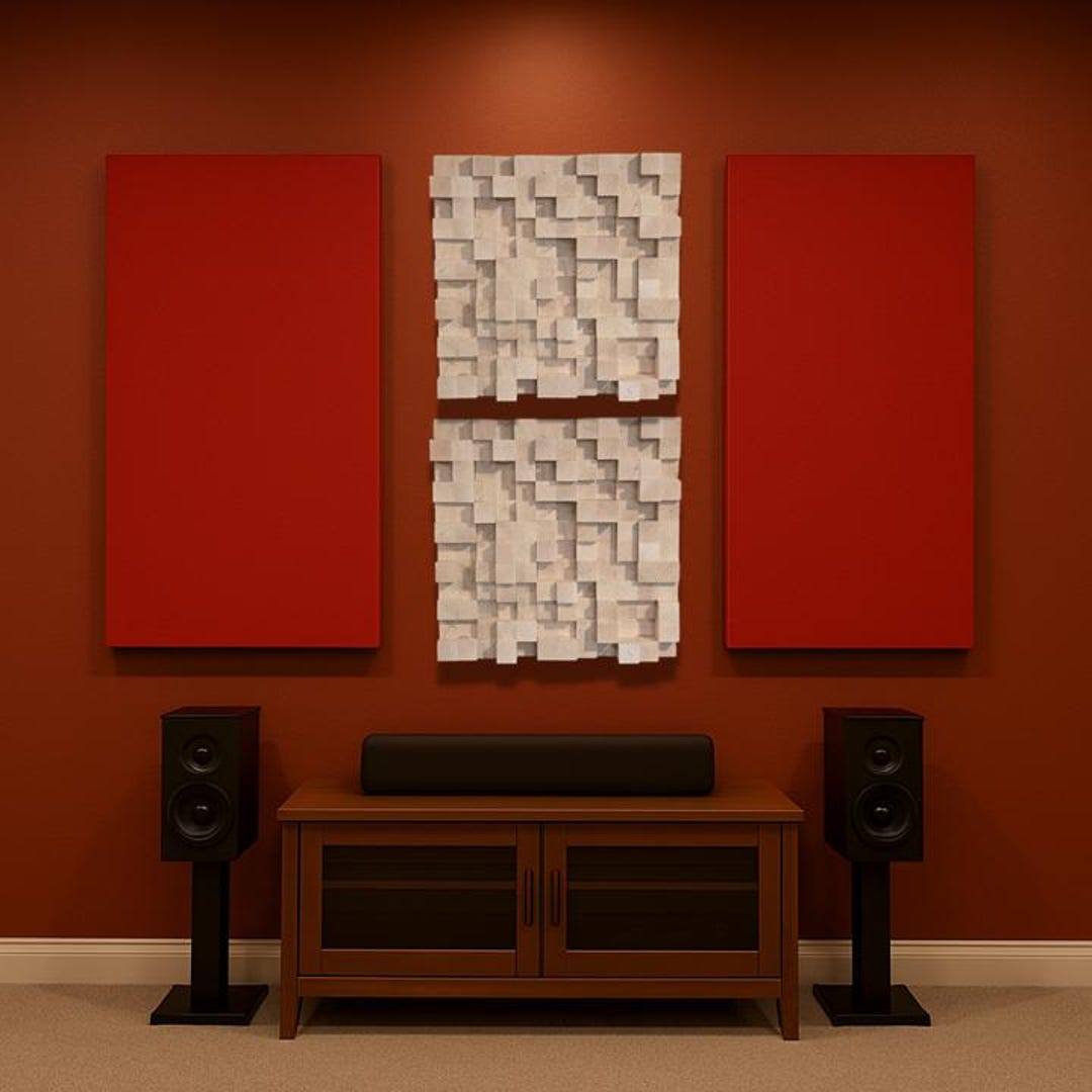 Handmade Real Wood Skyline Acoustic Diffuser: 18" X 18", Preassembled ...