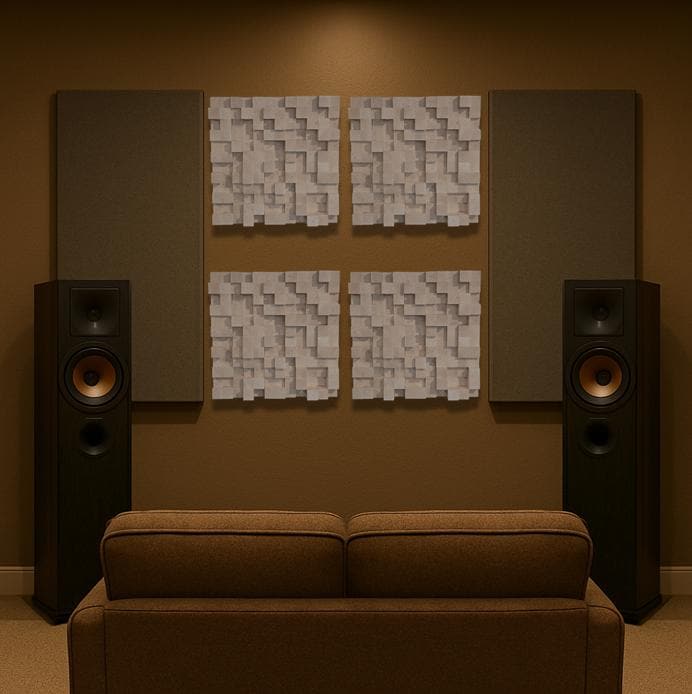 Skyline Diffusers Handmade Real Wood Skyline Acoustic Diffuser: 18