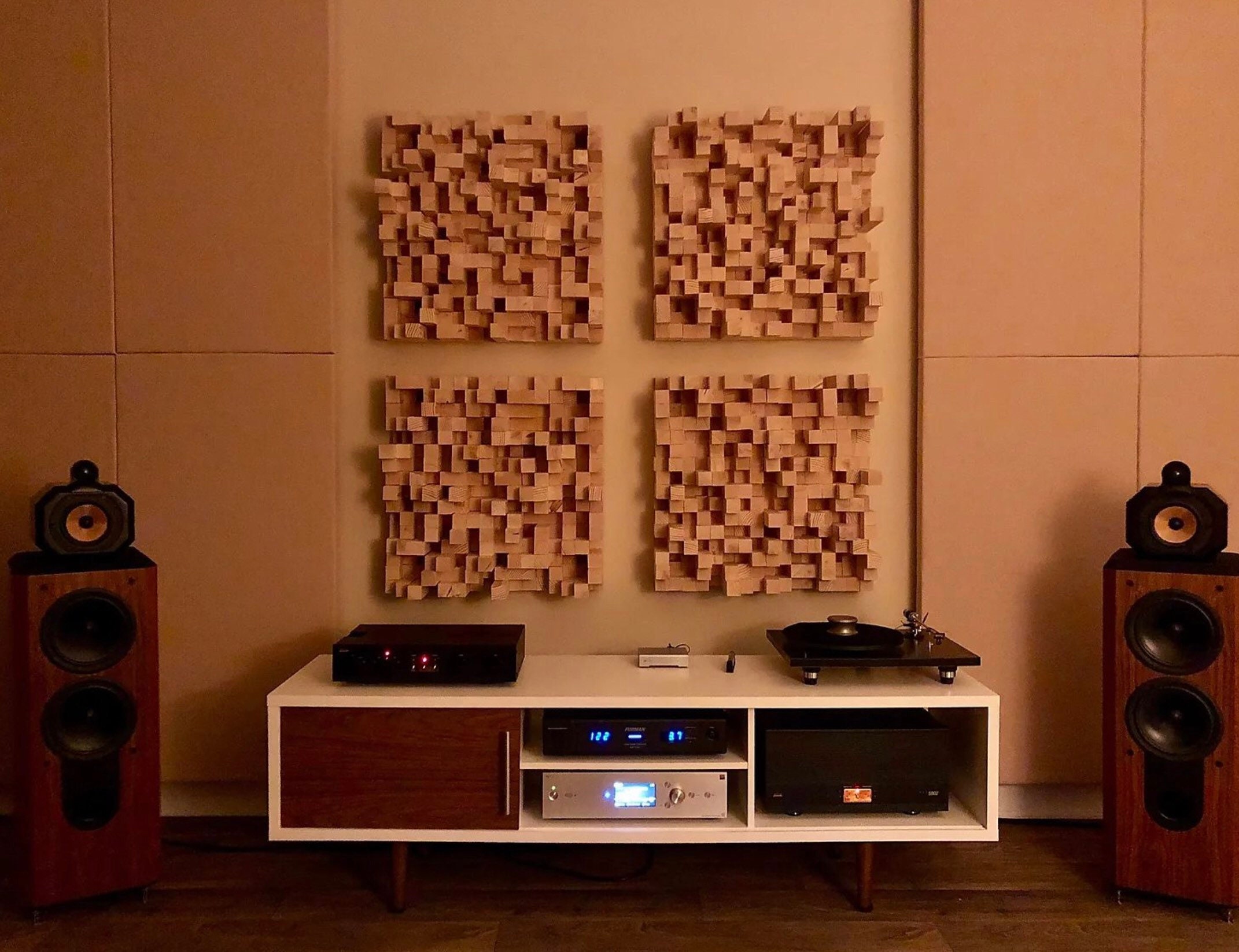 その他 QRD SKYLINE HUGE DIY Acoustic Wood N23 QRD Skyline Sound Diffuser