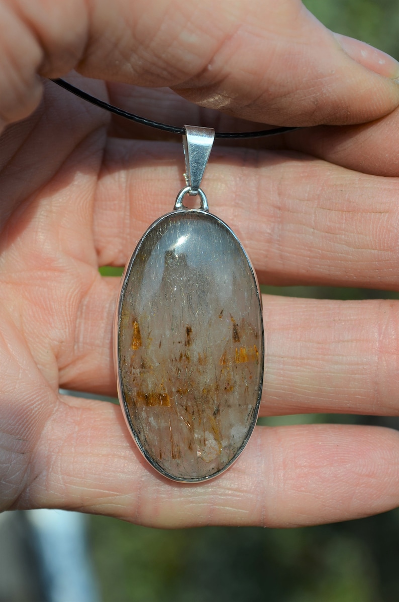 Unique Gemstone Pendant With an Oval Cut Gemstone of - Etsy