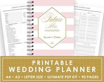 wedding planner printable maid of honor planner bridesmaid etsy