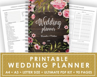 wedding planner printable maid of honor planner bridesmaid etsy
