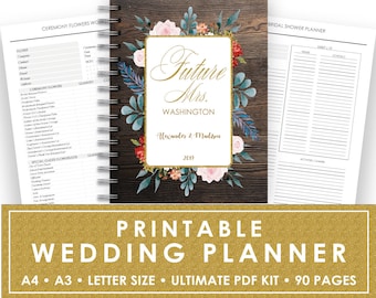 wedding planner printable maid of honor planner bridesmaid etsy