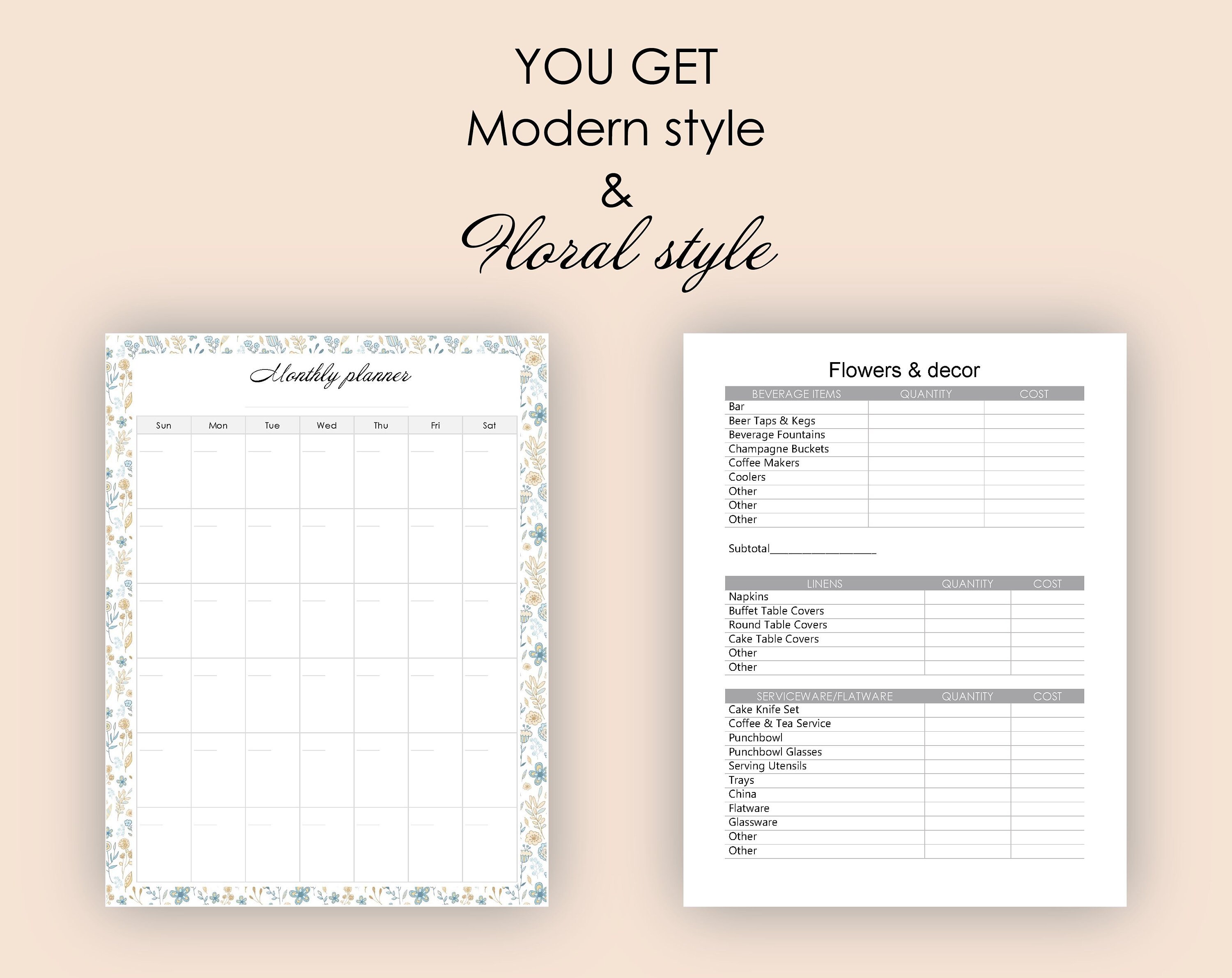 Custom Wedding Planner Wedding Planner Printable Keepsake Etsy