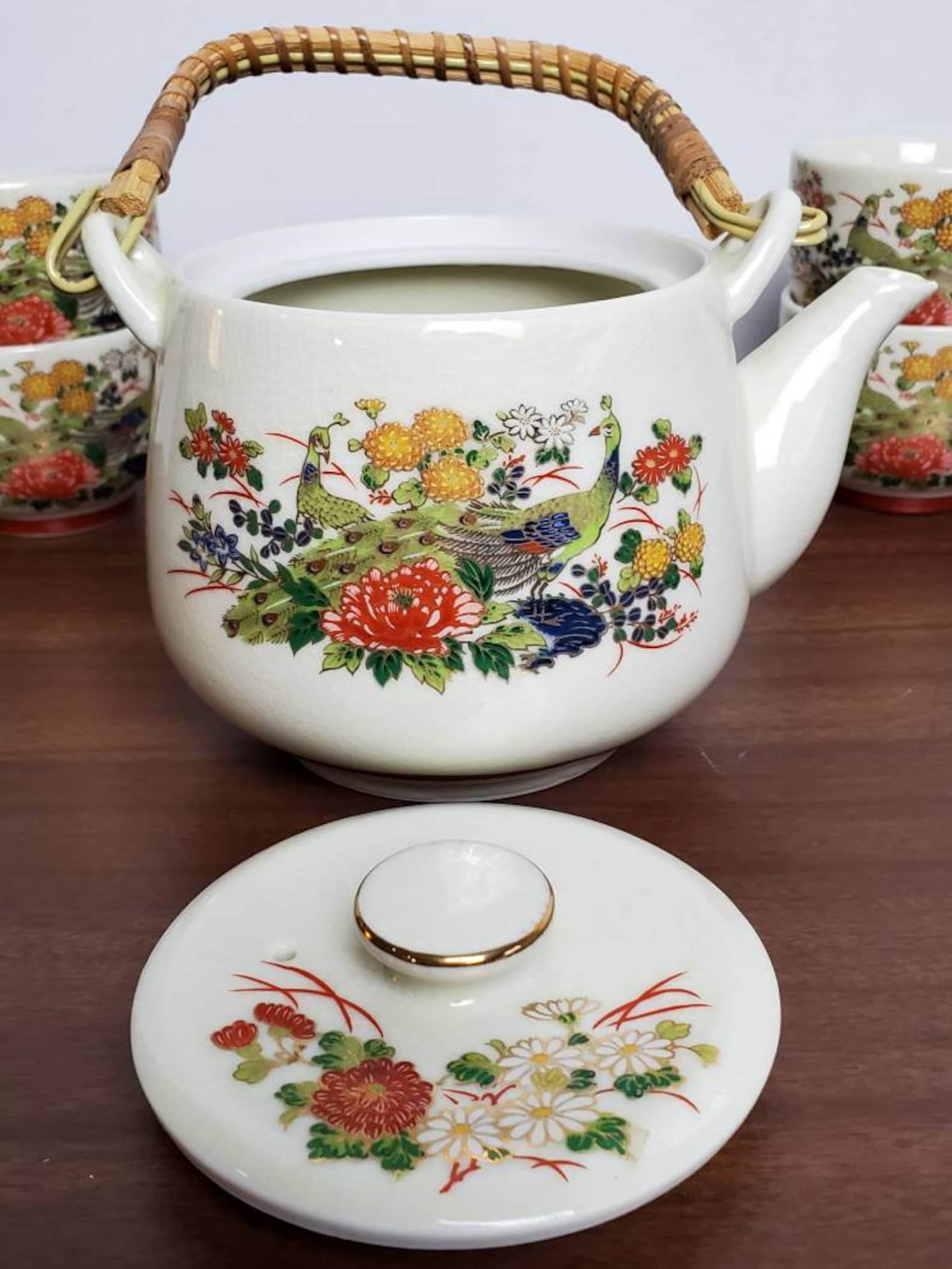Vintage Andrea By Sadek Peacock Tea Set Made In Japan | Etsy Andrea By Sadek Made In Japan Tea Set