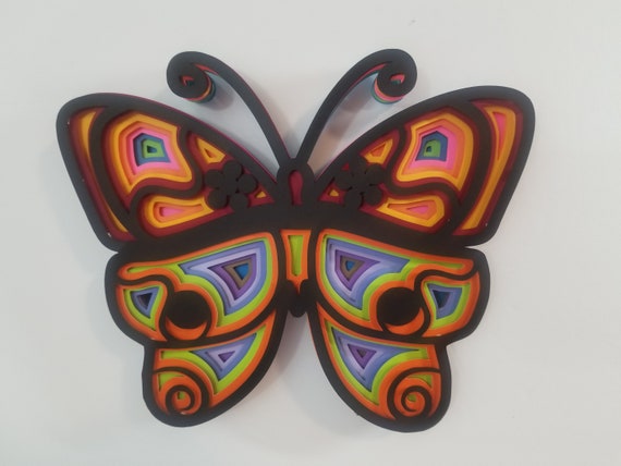 Download Butterfly Mandala 3d Layered Art Png Svg Cut Files Etsy
