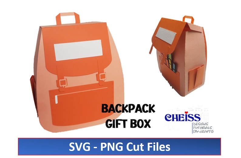 Backpack Gift Box 3D backpack Box SVG image 1