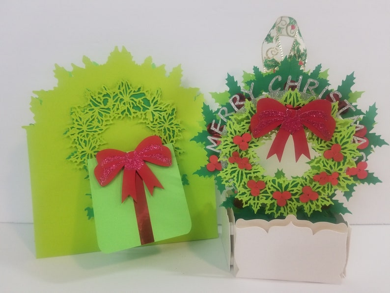Download Christmas 3D layered Pop-Up Card with Envelope SVG & PNG ...