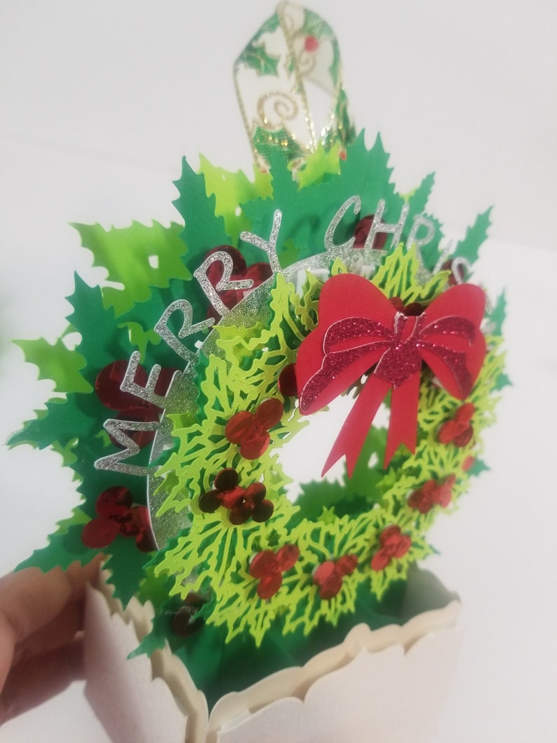 Download Christmas 3D layered Pop-Up Card with Envelope SVG & PNG ...
