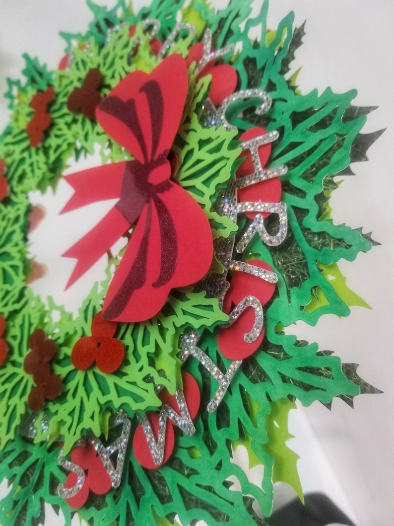 Download Christmas Wreath layered SVG Christmas Wreath decor SVG | Etsy