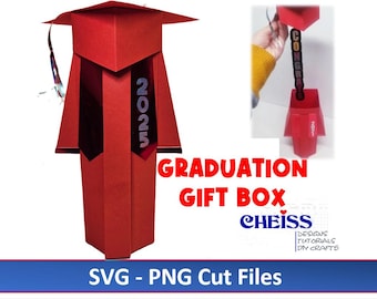 3D Graduation Gift Box SVG | PNG Cut Files