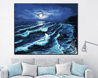 Paint By Number Kit 1620 DIY Painting Sun Seascape Picture On Canvas Gift Paintings For Adult Decor Idea Template Paint By Number Kit 1620 DIY Painting Sun Seascape Picture On Canvas Gift Paintings For Adult Decor Idea Template