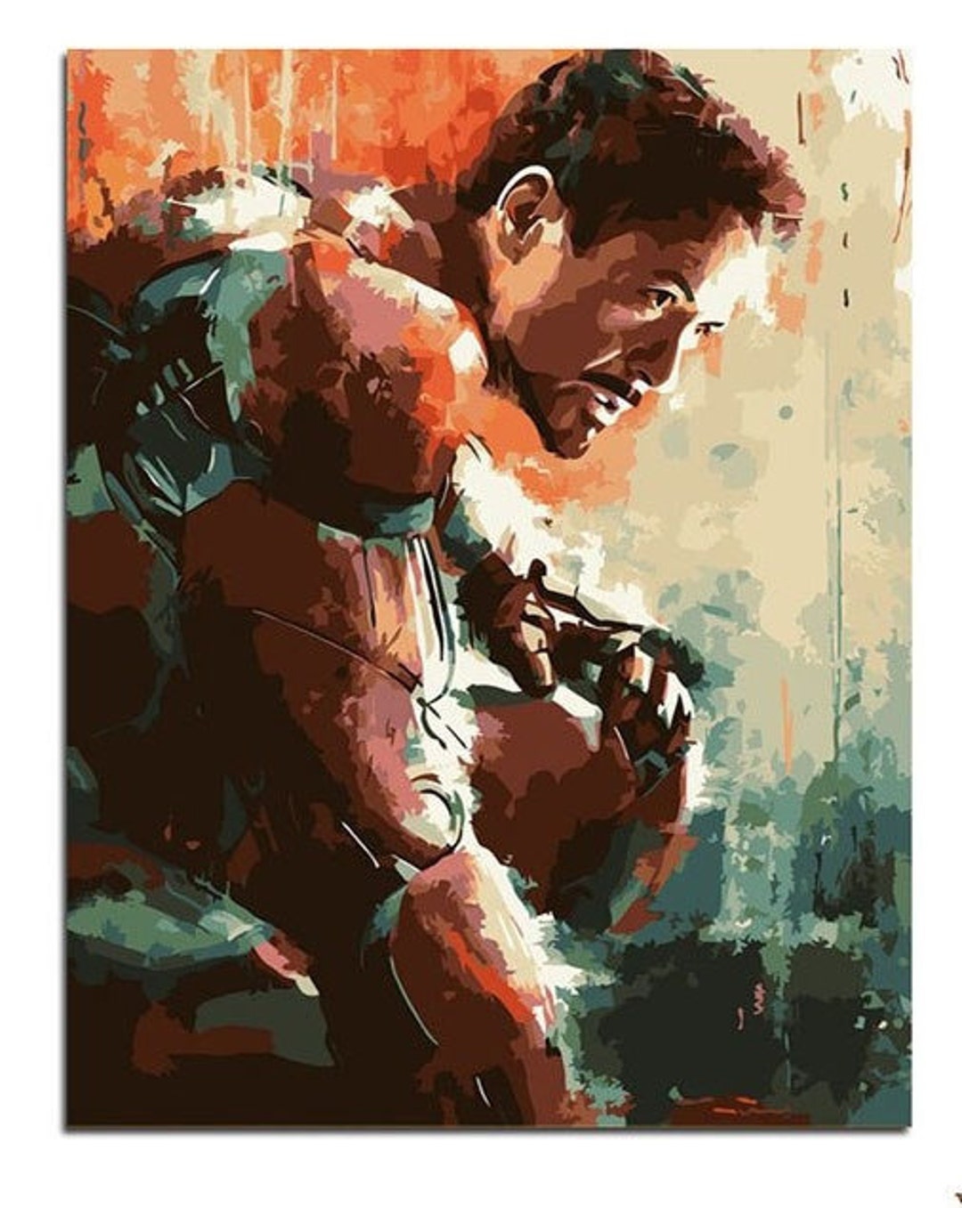 The Avengers Iron Man Paint by Numbers Marvel Hero Movie DIY Etsy