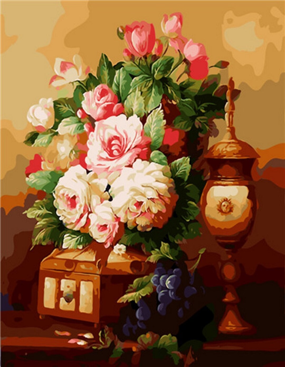 Dutch Floral Still Life Paint by Number Kit European Classic Etsy