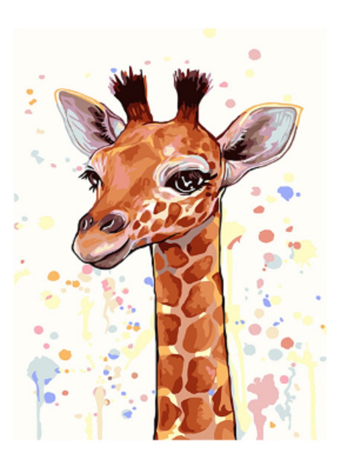Giraffe Paint by Number Kit Animal DIY Painting Picture on Etsy