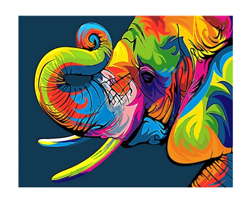 PRINTABLE Paint by Number Children paint by number Paint by numbers for adult Elephant DIY