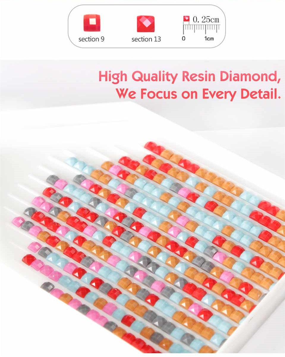 Beach Mosaic Diamonds Kit Palm Tree Landscape Square Diamond Etsy