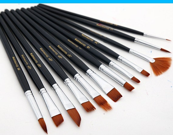 12 Stück Pinsel Set Nylon Haar Malerei Pinsel Set für Aquarellmalerei 12 Stück Pinsel Set Nylon Haar Malerei Pinsel Set für Aquarellmalerei