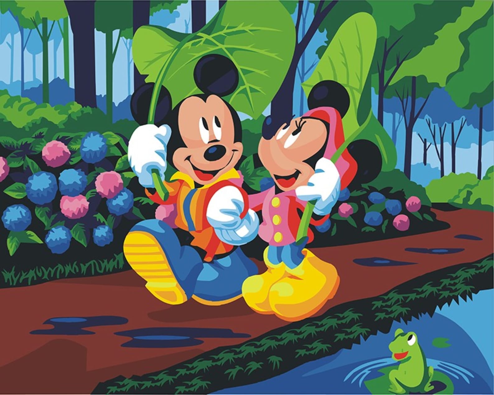 Mickey & Minnie Mouse Paint par Number Kit Disney | Etsy