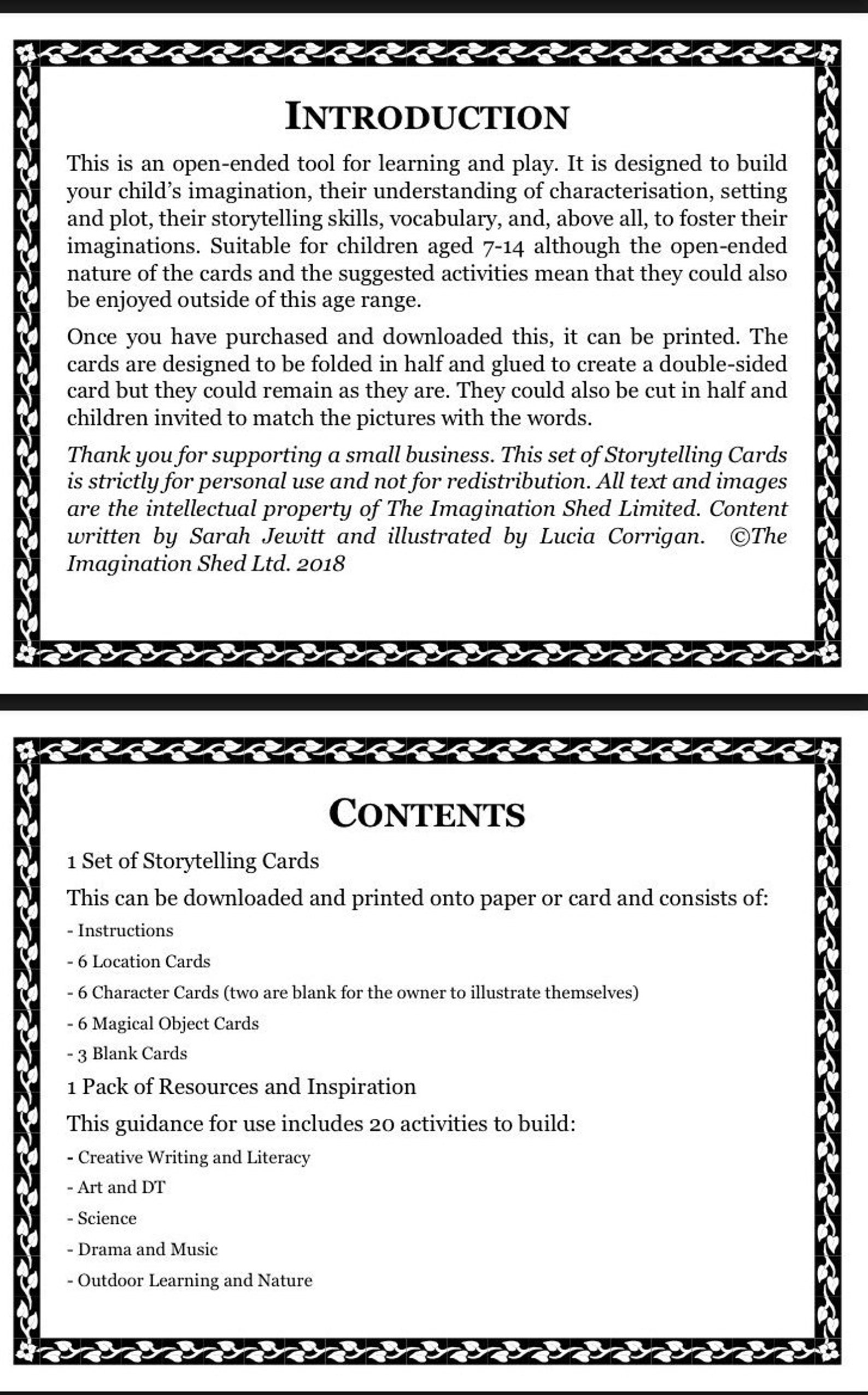 Storytelling Cards - Etsy