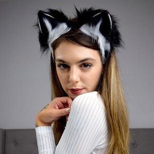 Fox Ears Cat Ears Faux Fur Headband Halloween Dress up Cosplay Roleplay Handmade Ears Fluffy Sexy Gift Great Friend Gift
