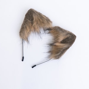 Nekopara Azuki Kitten Ears Brown Realistic Roleplay Fur Ears Fox Ears Cat Ears Cosplay Brown Ears Headbands