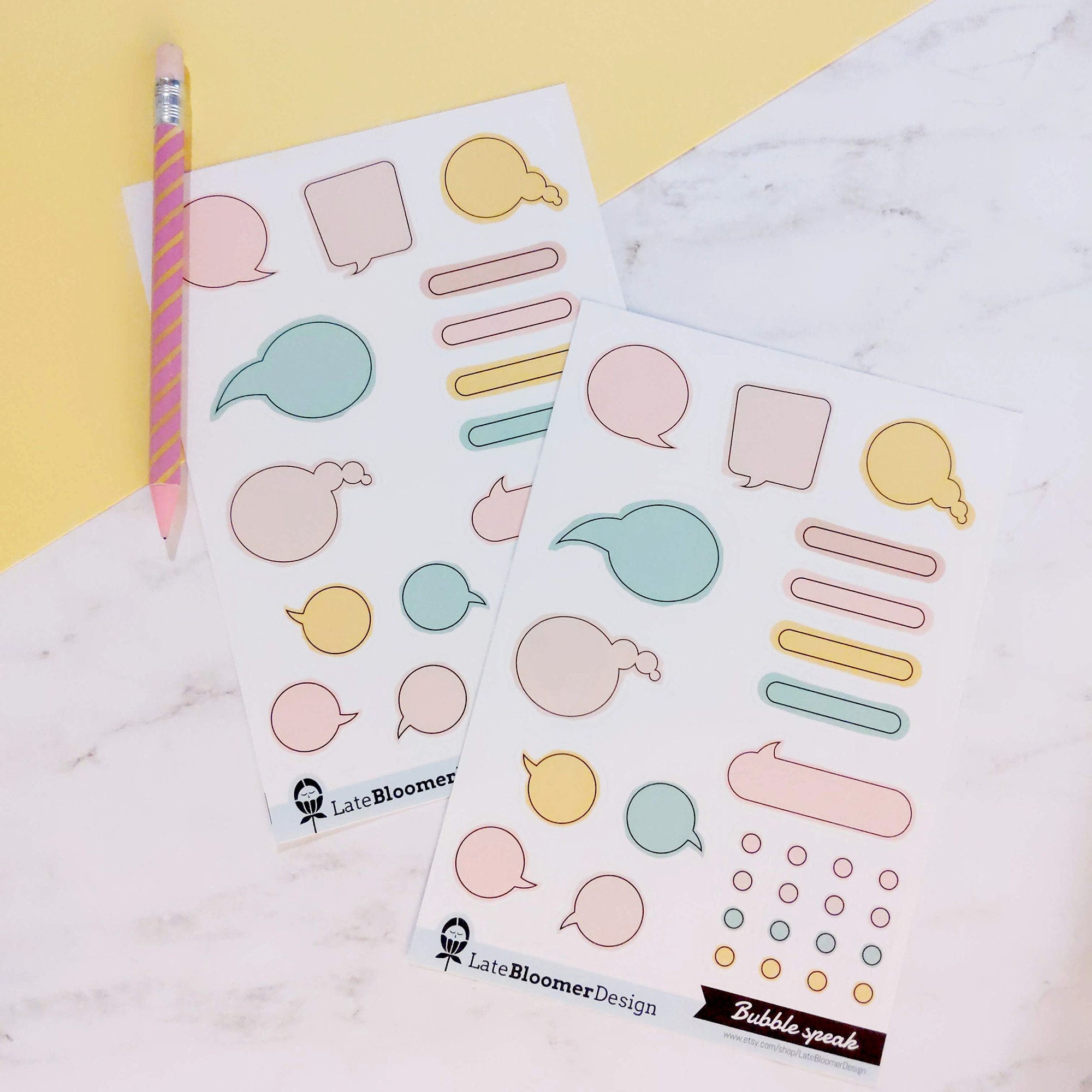 SPEECH BUBBLE Stickers perfect for your Planner, Journal, or Scrapbook