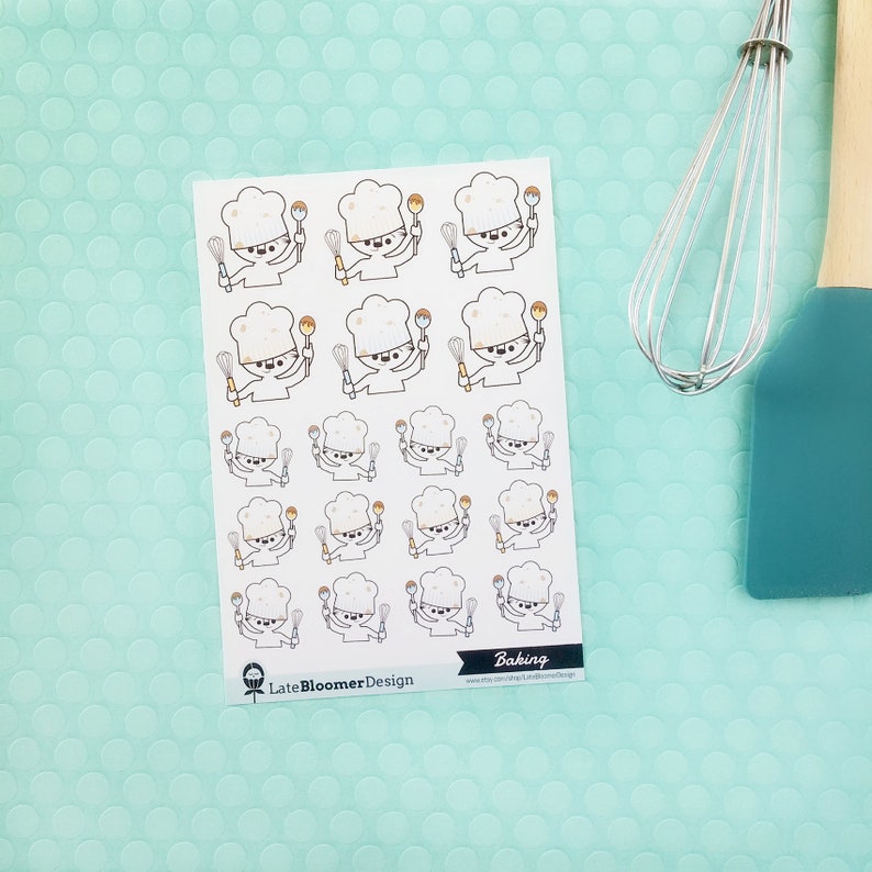 Baking Planner Stickers/bake Stickers/cooking Etsy