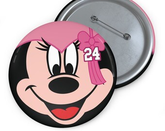 3" Button - Graduation Minnie - Pink Hat