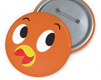 3" Button - Orange Bird