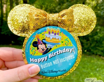 Button Accessory - Gold Minnie