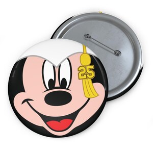 3" Button - 2025 Graduation Mickey - White Hat