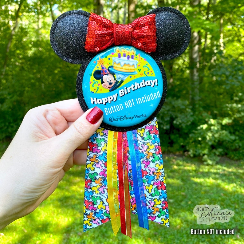 Button Accessory Balloon Ribbon Minnie image 1