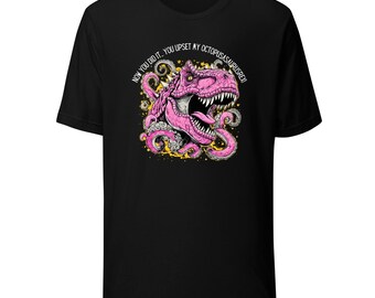 Octopusasaurusrex T-Shirt – Pink T-Rex Octopus Fusion Streetwear