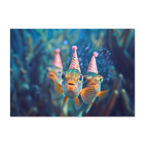 Cartão de felicitações de aniversário de peixe