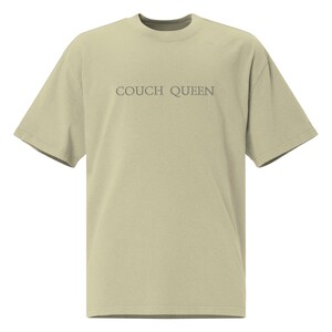 Couch Queen - Oversized faded t-shirt, funny cool, girls t shirt, lazy, procrastinator, gen z, millennial
