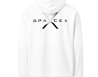 SpaceX Earth Red -  Unisex organic relaxed hoodie, X, fantasy, rocket, nasa, Musk, mars