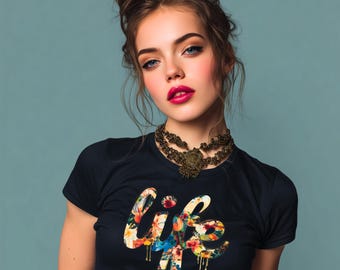 Life Petal - All-Over Print Crop Tee, flowers, Blossom, Botanical, Garden, love, peace , celebration, flowe child, gift, fashion